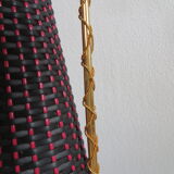 Red and black scoubidou bottle