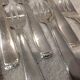 11 silver-plated oyster forks by Ercuis silversmiths, Chaumont pattern
