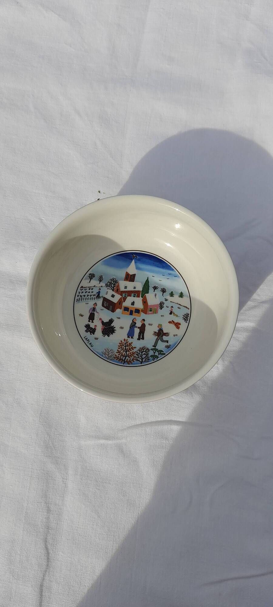 Vitro porcelain cereal bowl Villeroy & Boch naive Christmas model diameter 13 cm Laplau