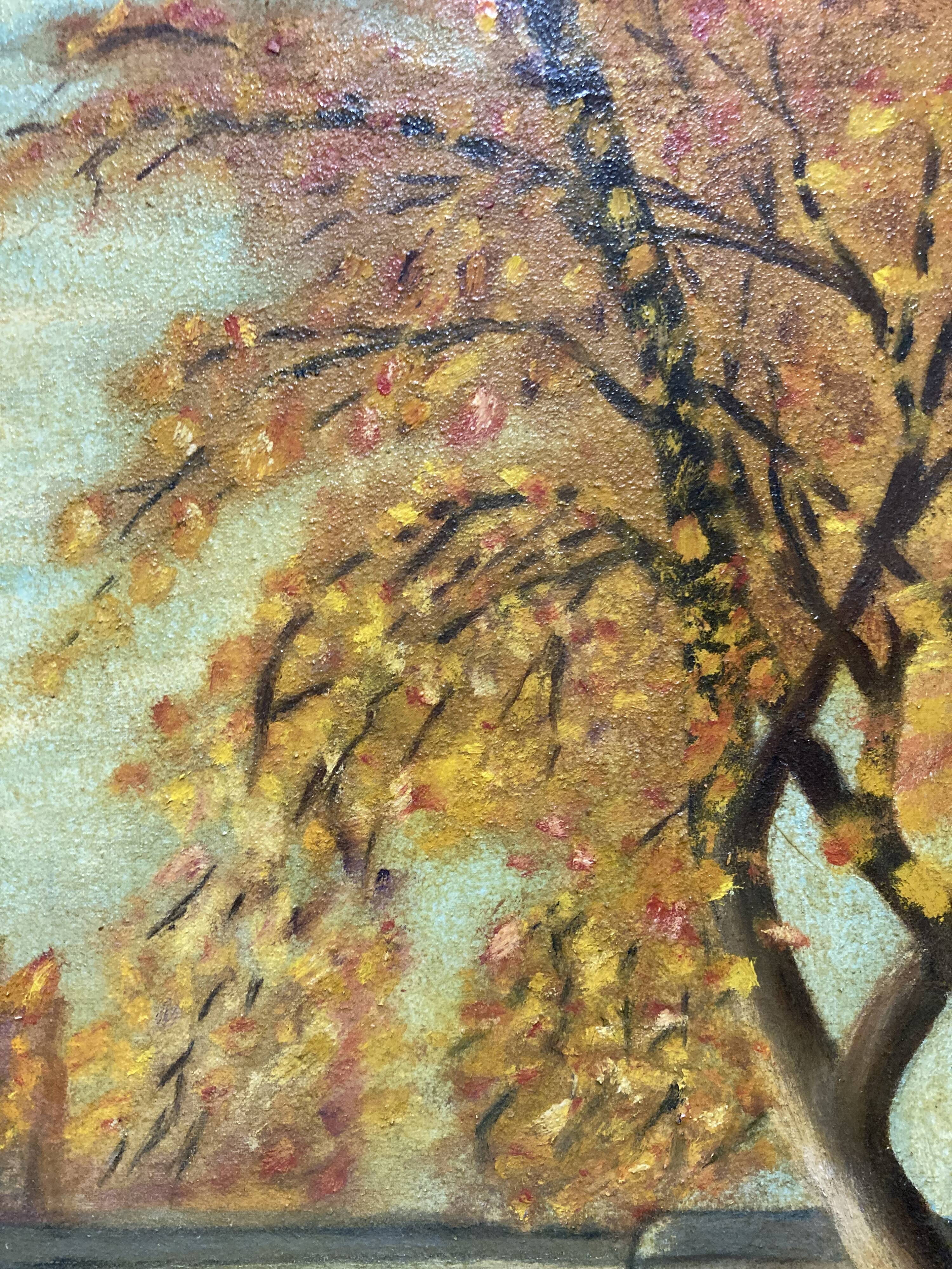 Robert morin, les quais de notre-dame de paris, huile sur toile
