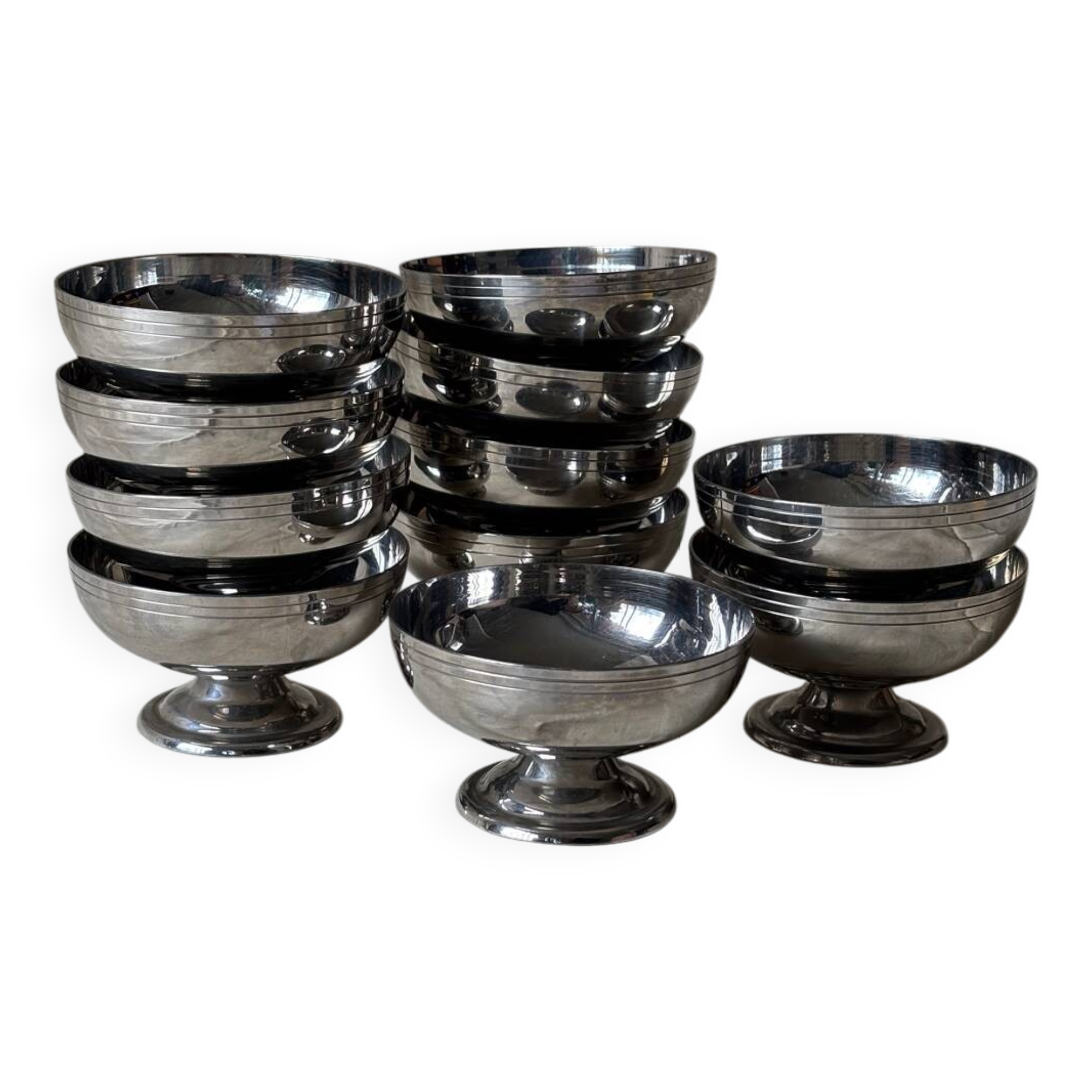 Vintage stainless steel cups