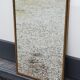 Miroir des années 70 en métal doré, 60x35 cm
