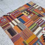 Vintage kilim patchwork carpet 170x243 cm