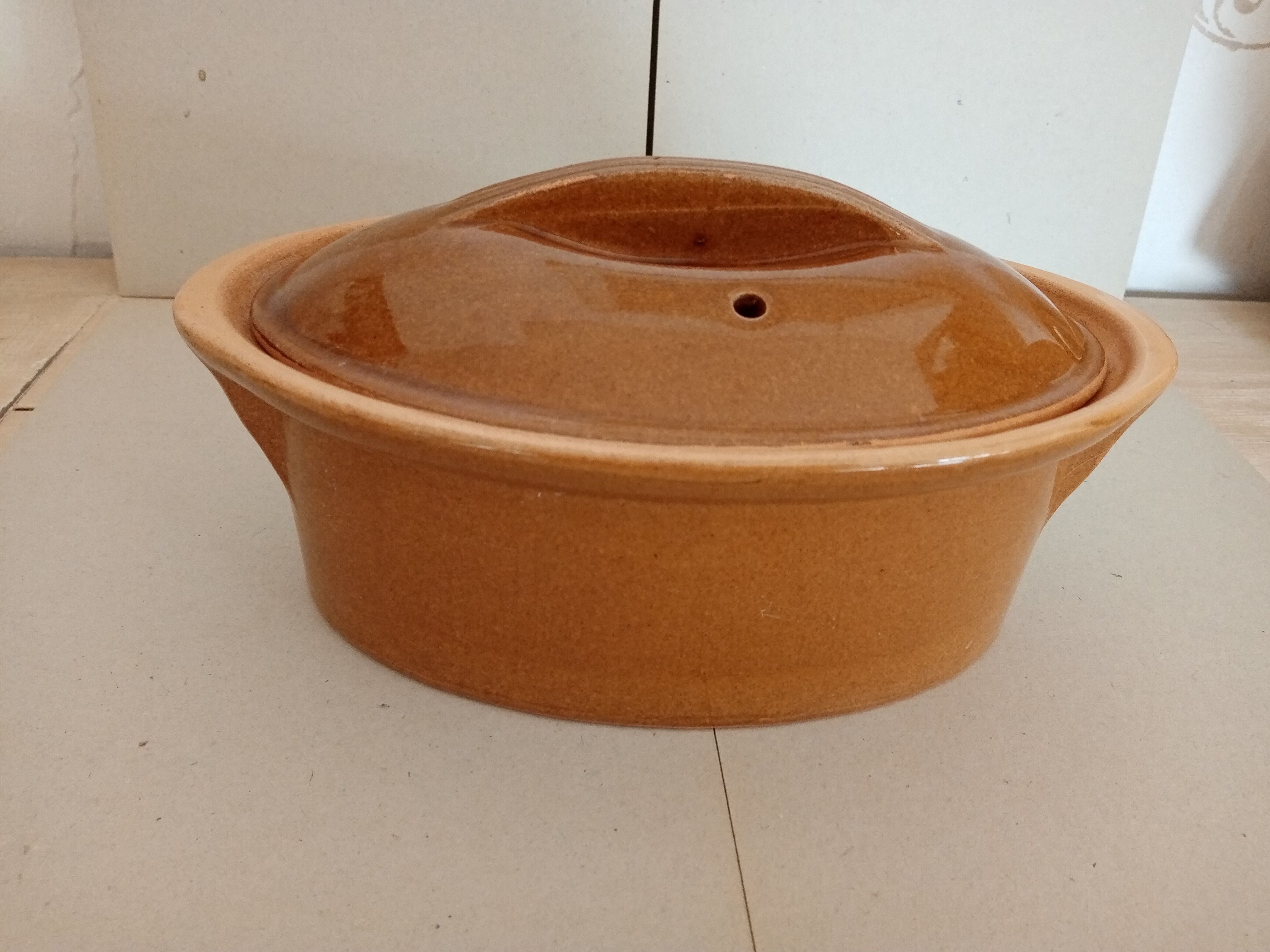 Enamelled ceramic terrine