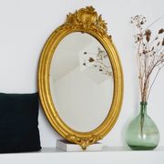 Mirror medallion Napoleon III oval 19th 90 x 60 style Louis XVI