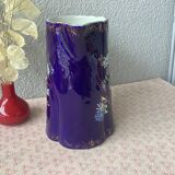 Cobalt blue pitcher Napoleon III enamelled decoration