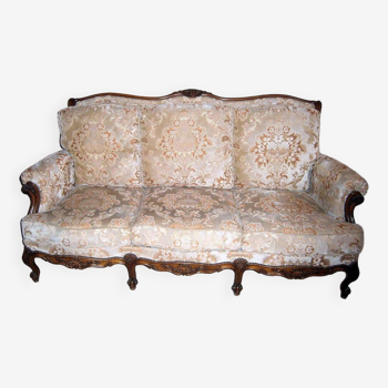 Sofa in solid wood and fabrics