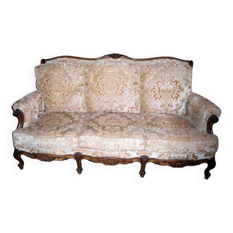 Sofa in solid wood and fabrics