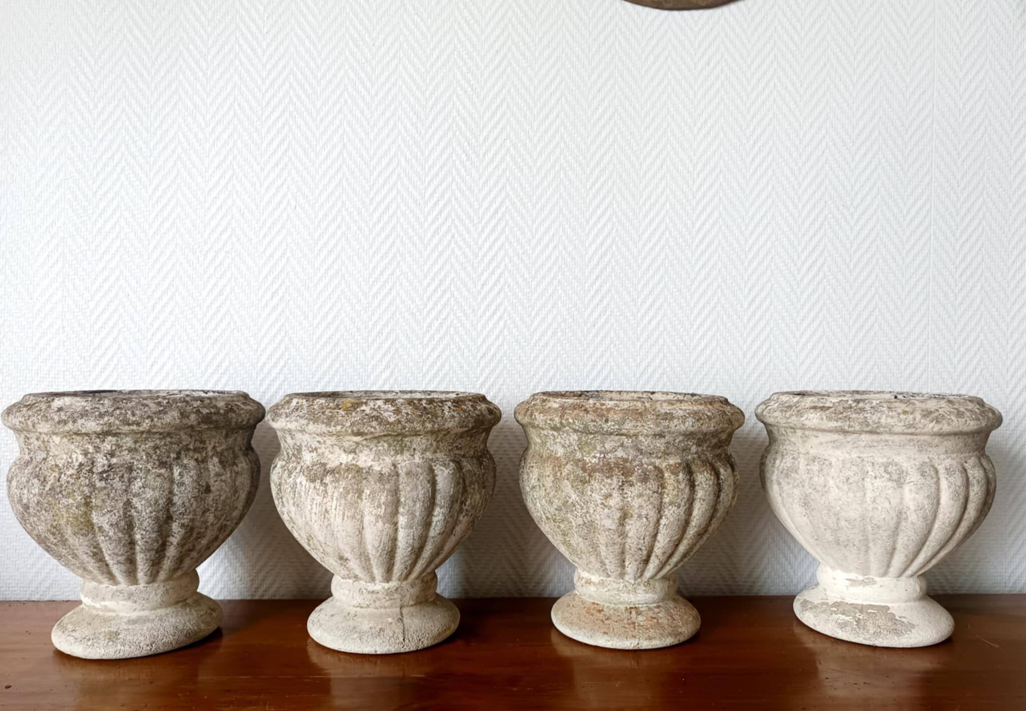 Antique Medici stone planters