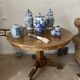 Very beautiful antique round table in solid walnut – central leg.