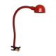 Red articulated clip-on desk lamp vintage