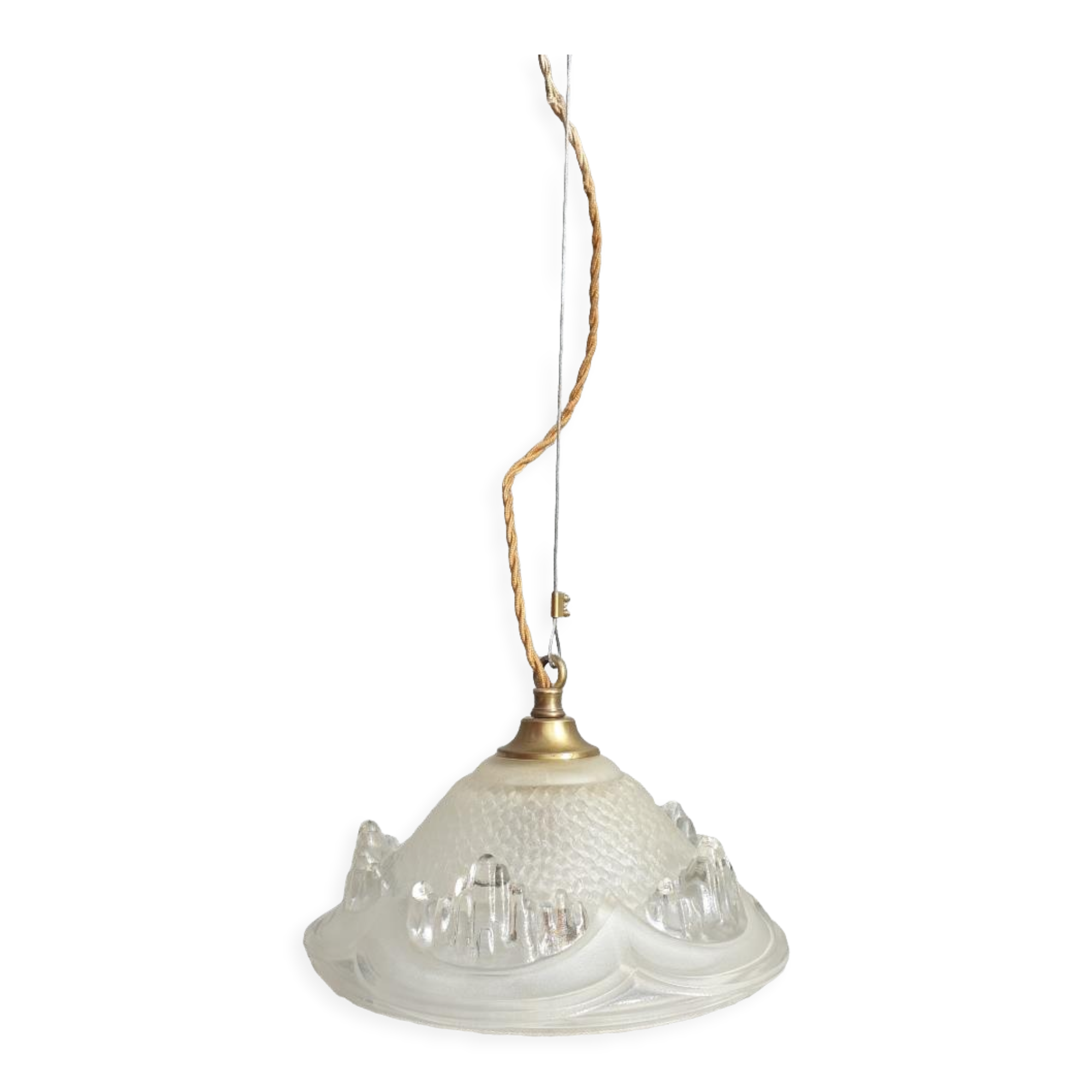 Pendant lamp glacier Ezan art deco 1930
