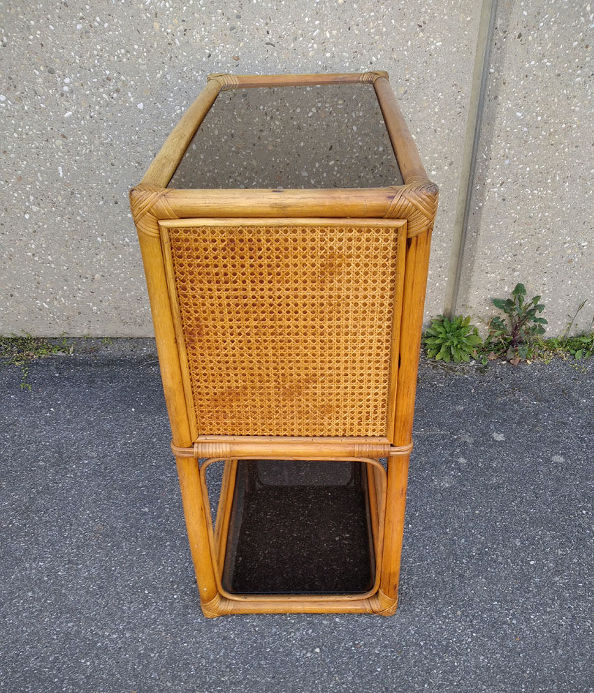 Caning and rattan storage furniture