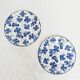Set of 2 flat plates Royal Tudor Orchid, by Grindley