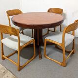Series of 4 Baumann sleigh chairs from the 60s/70s