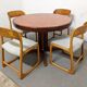 Series of 4 Baumann sleigh chairs from the 60s/70s