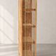 Large woven bamboo shelf
