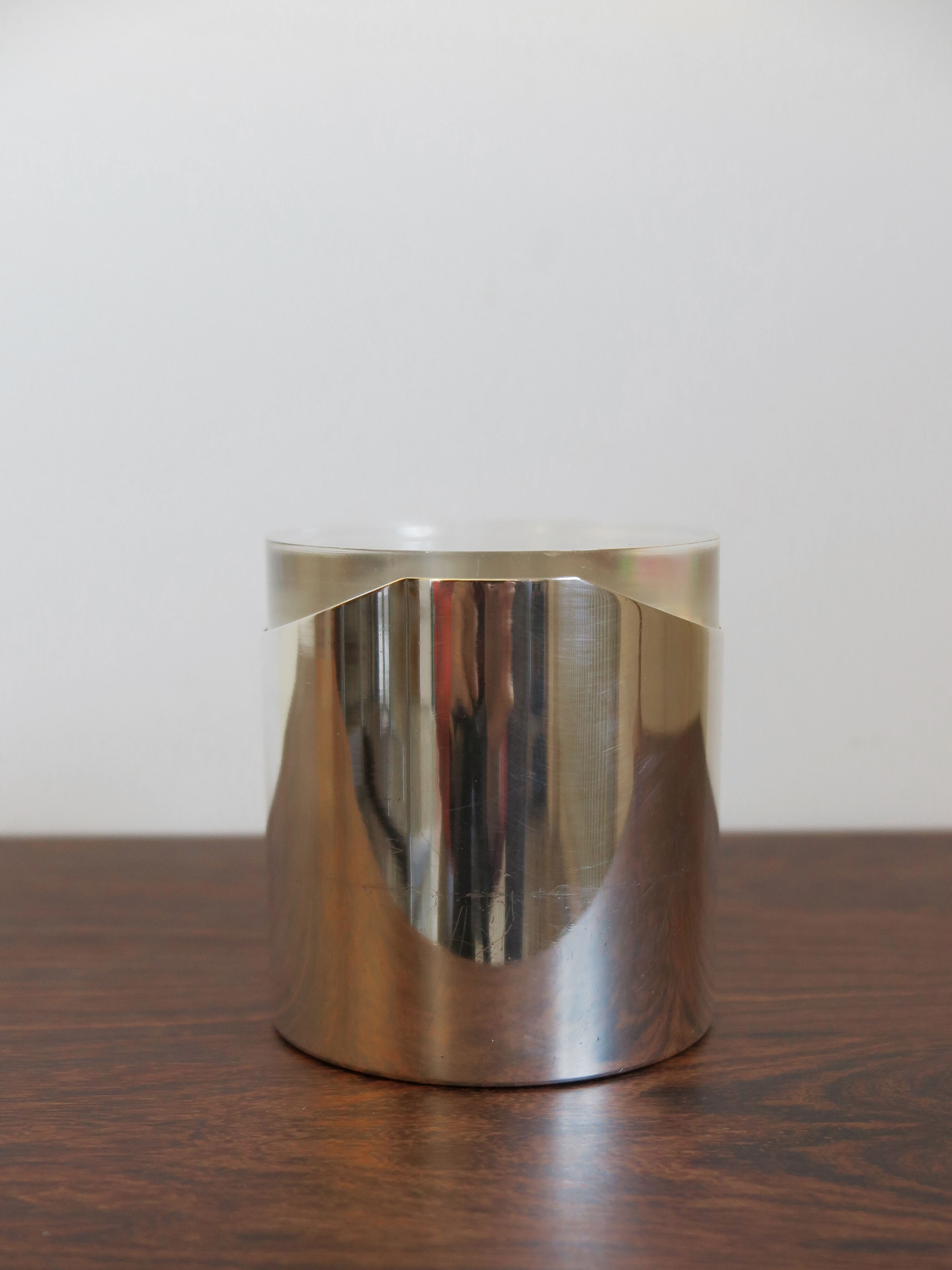 Italian silver plate and plexiglass box by Lino Sabattini, 1960s