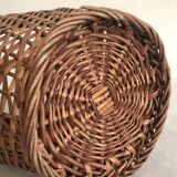 Braided wicker basket
