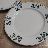 1900 1905 set of 7 earthenware plates Badonviller France Cherry model