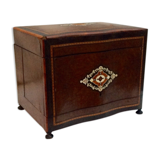 Old liquor cellar box with empty servant removable tray XlXeme H-27cm-L-32.5 cm-Pr-24cm-