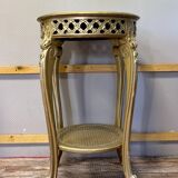 Louis XV style pedestal or pedestal in openwork gilded wood