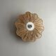 Applique fleur en raphia tressé – 40×9 cm