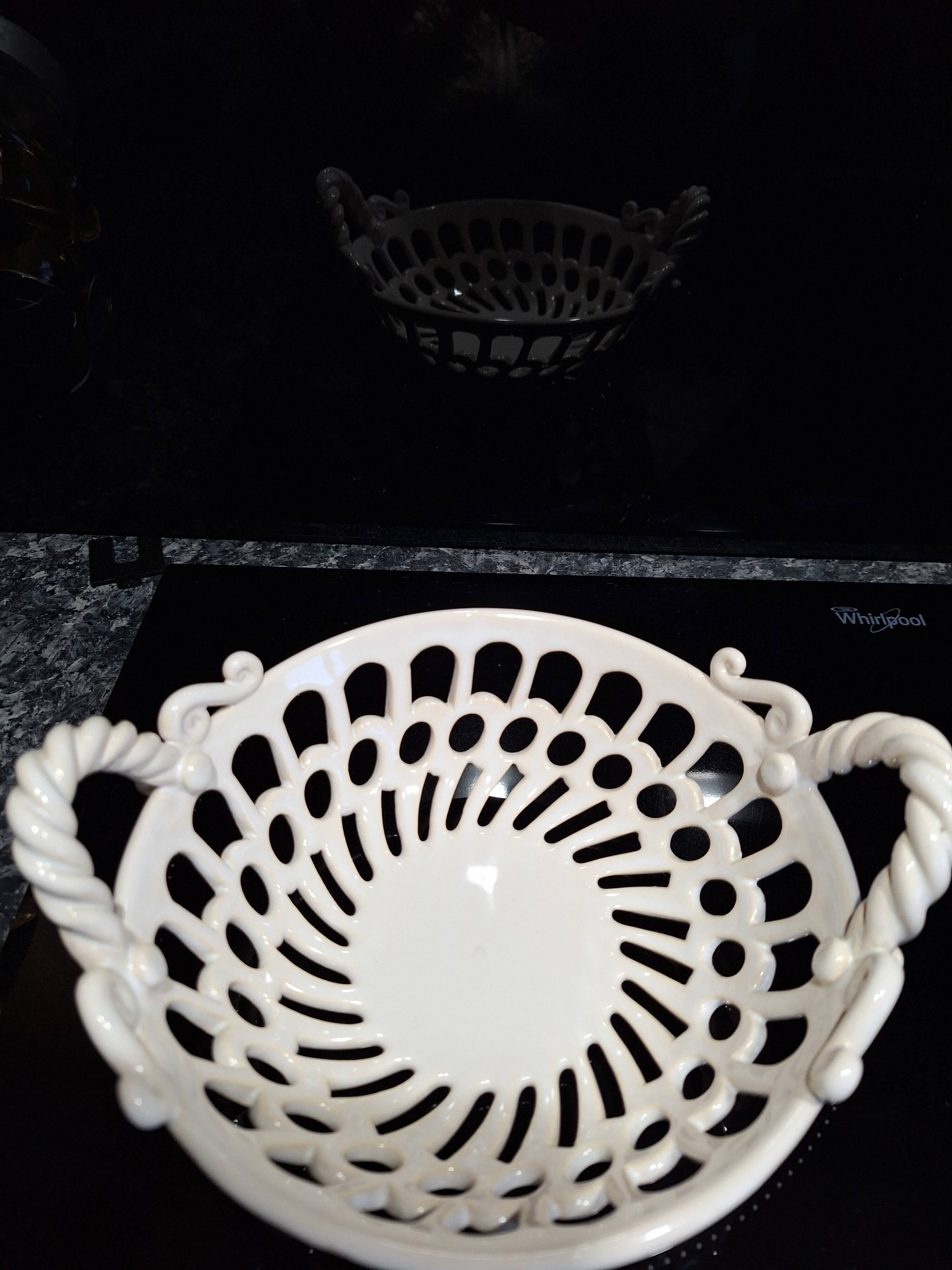 Basket St Maurice Malicorne pottery