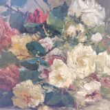 Oil on canvas, bouquet of flowers, signed Blondel.