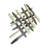 12 ivory handle knives in their case