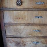 Antique chest of drawers with 4 drawers of Epoque Louis Philippe in solid walnut wood and walnut veneer - Totalme
