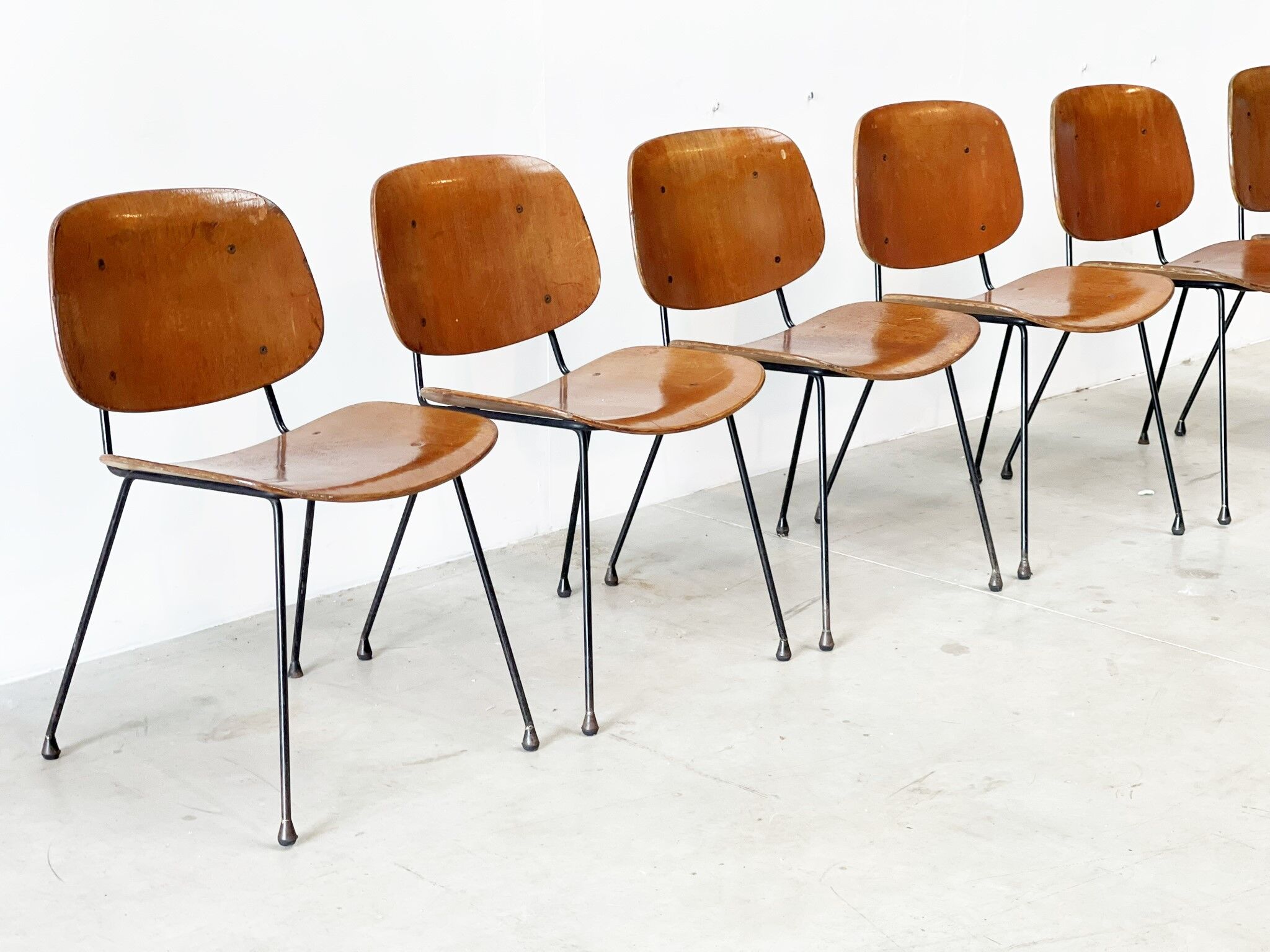 Mid century italian dining chairs 1960s