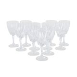 Set of crystal glasses, Danish design, 1970s, manufactured in Denmark