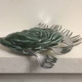 Holder for 12 oyster forks - slip - ceramic - vintage