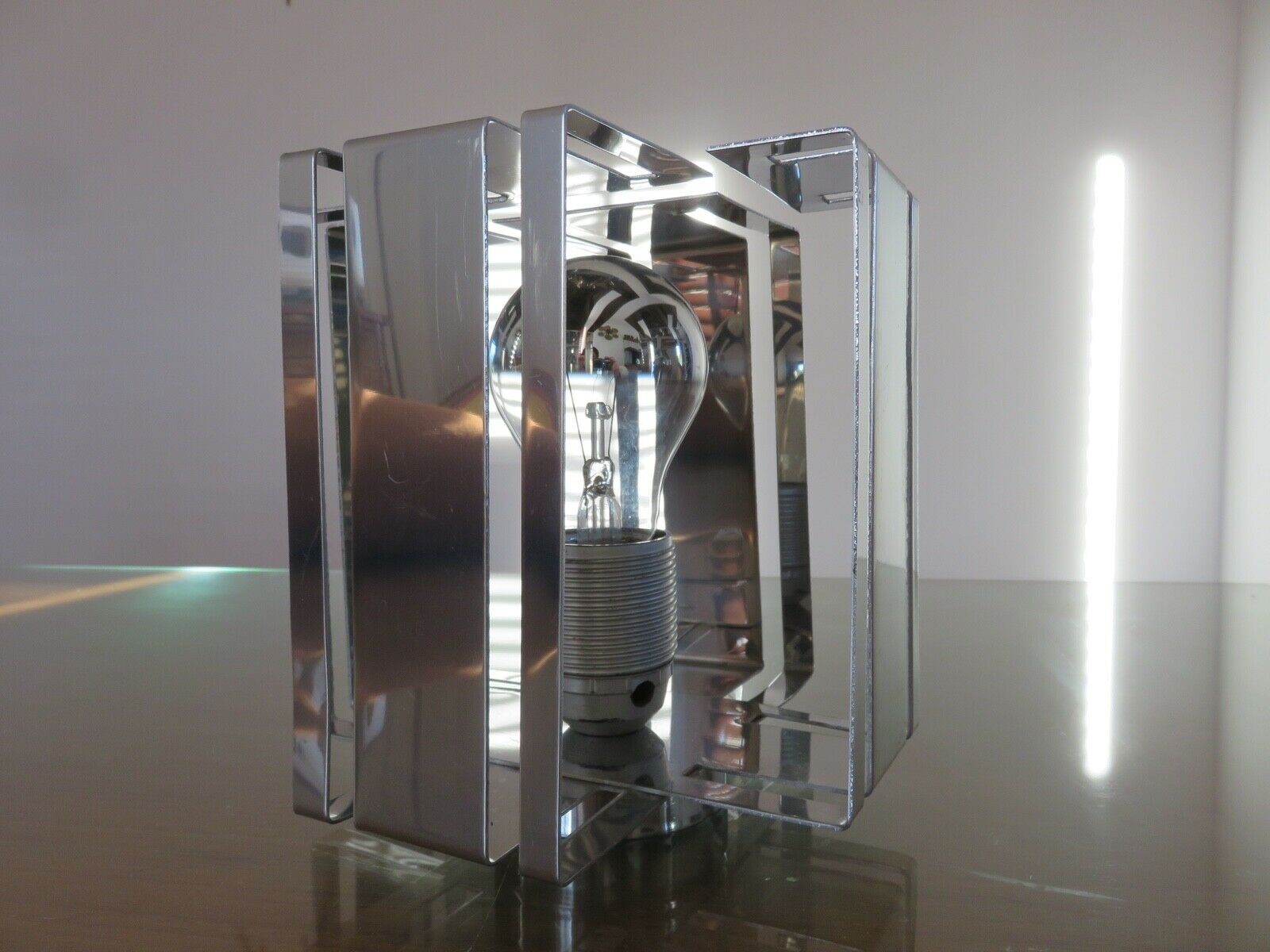 Chrome metal table lamp 70s