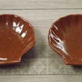 Set of 2 Emile Henry Brown Coquille St Jaques 4642 Serving Dishes