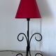 Wrought iron spiral lamp