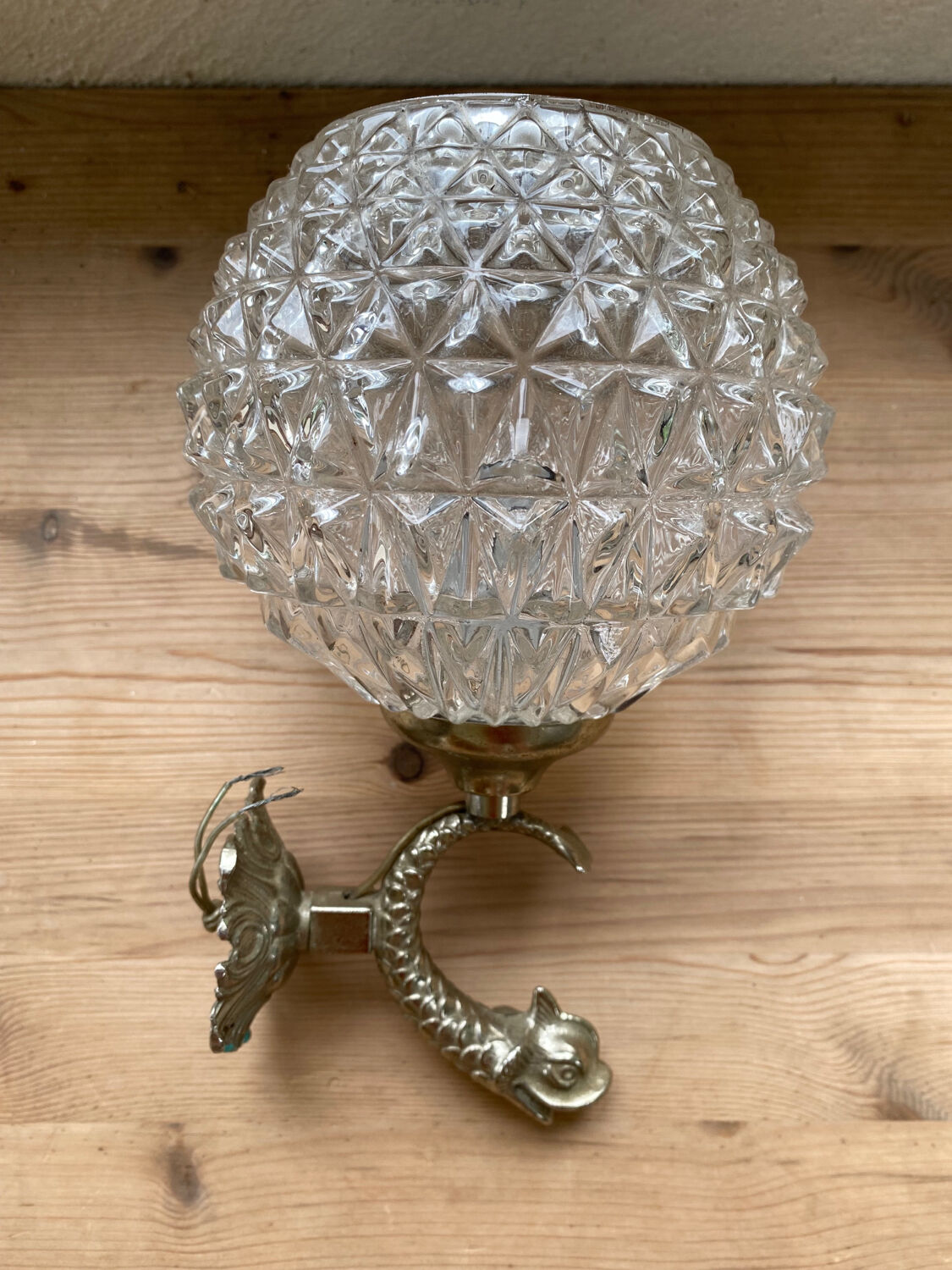 Fishhead globe wall lamp