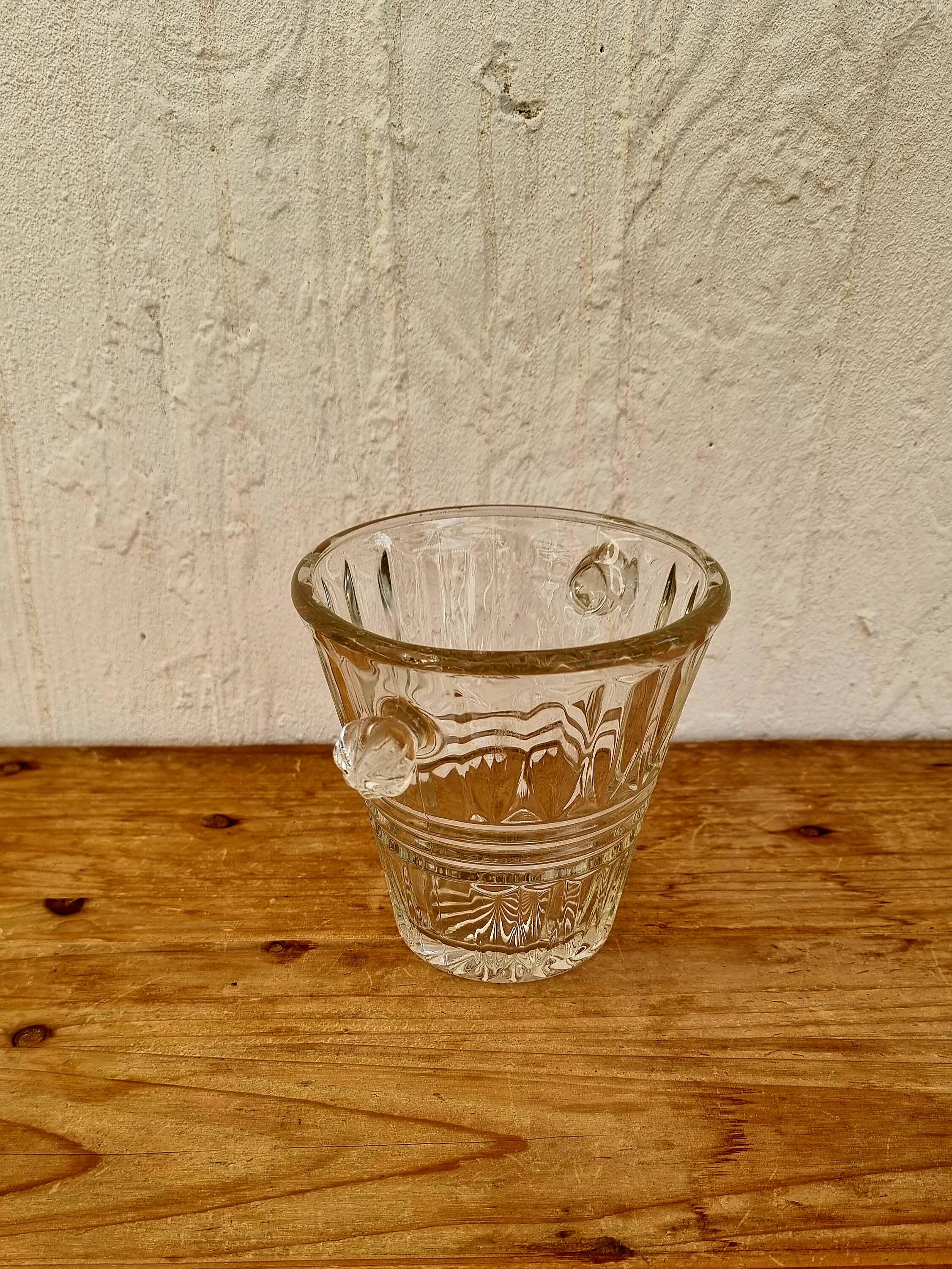 Vintage Glass Ice Bucket