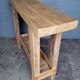 Brutalist console solid wood