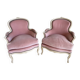 Paire de fauteuils bergères style Louis XV