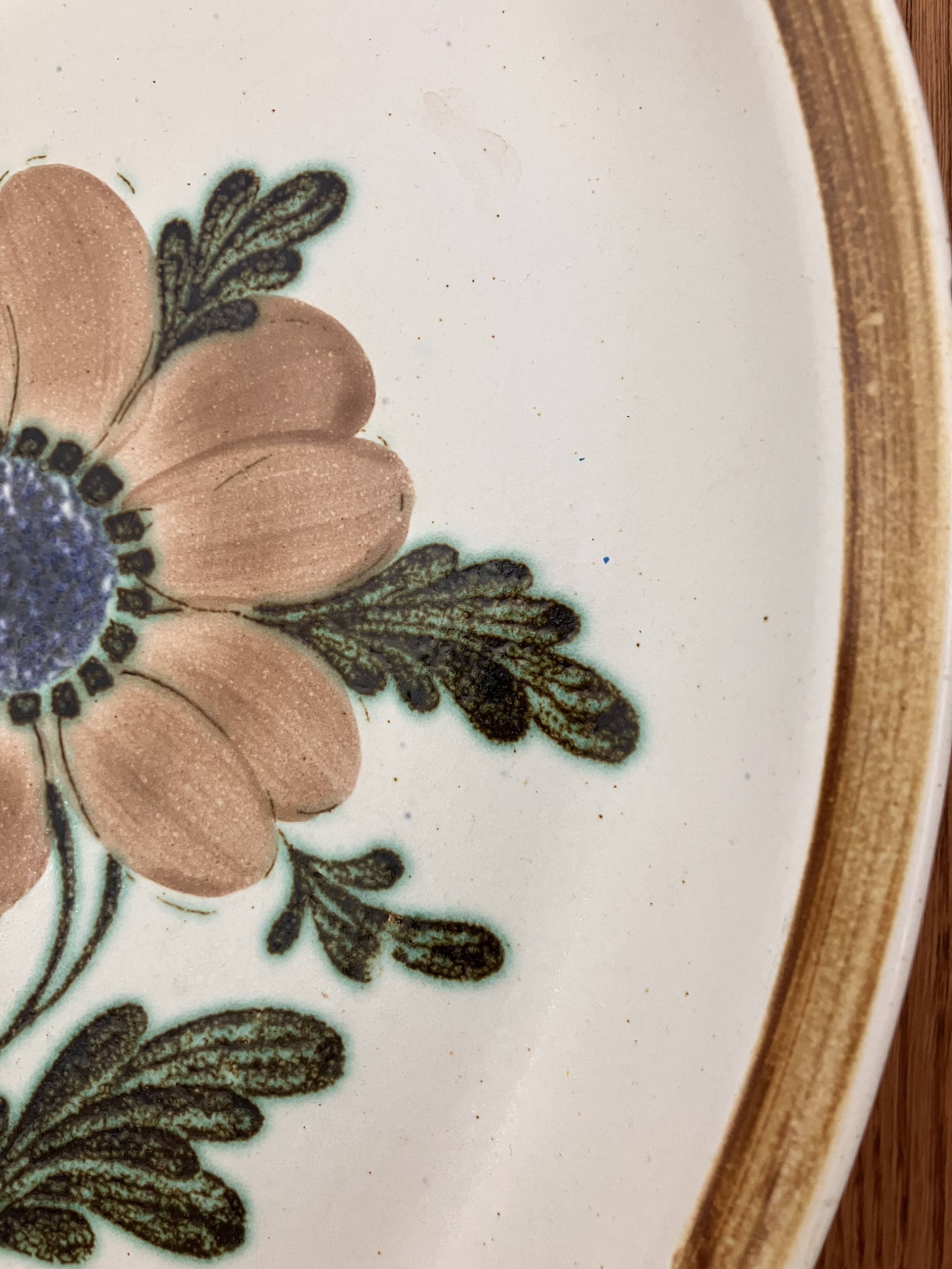 Large oval floral Gien dish