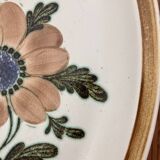 Grand plat ovale fleuri Gien