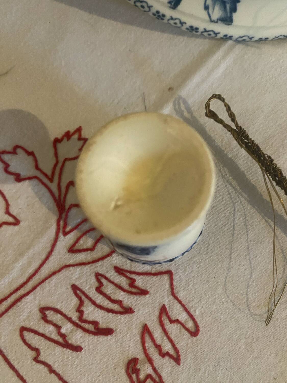 Ironstone egg cup stamped BFK XIX