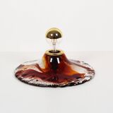 Vintage Rare 'Donut' murano glass wall lamps by La Murrina