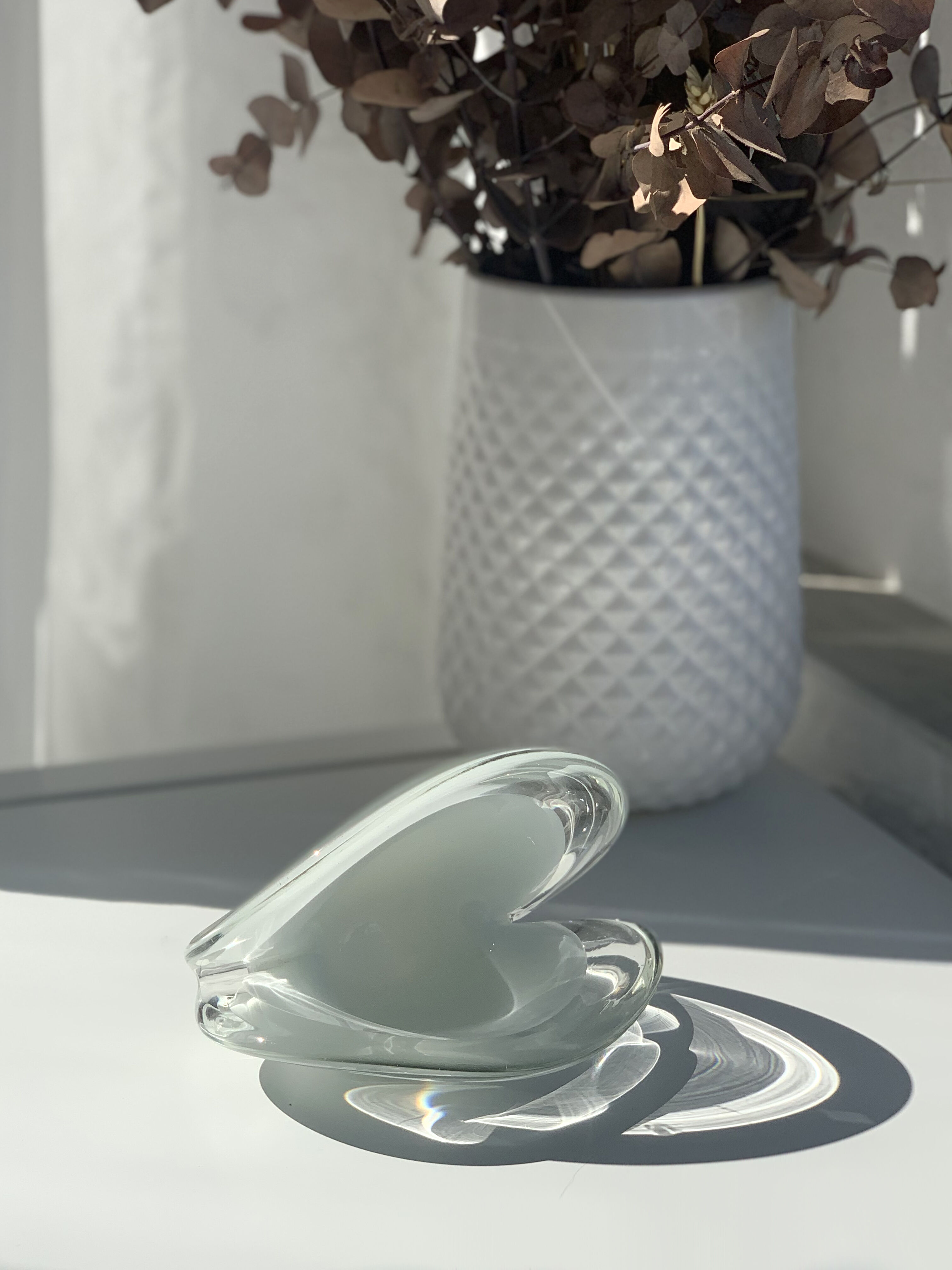 Vetri shell tray in Murano glass (Sommerso technique)