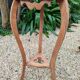 Antique Louis XV style stool in wood and marble.