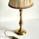 Solid brass lamp and antique lampshade