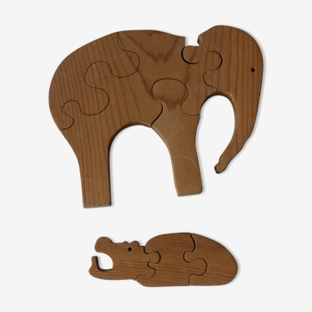 2 wooden puzzles