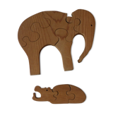 2 wooden puzzles